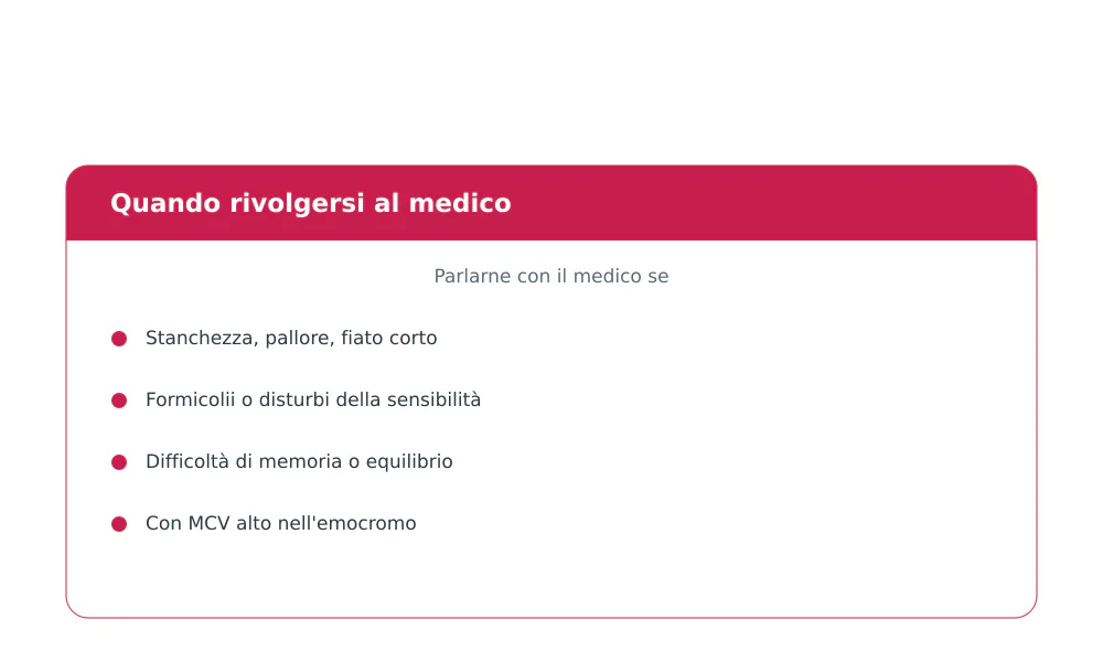 Sintomi di carenza di B12: stanchezza, pallore, formicolii, difficoltà di memoria